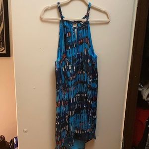 High low patterned dress